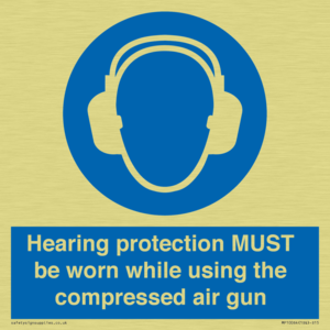 Hearing protection MUST be worn while using the compressed air gun